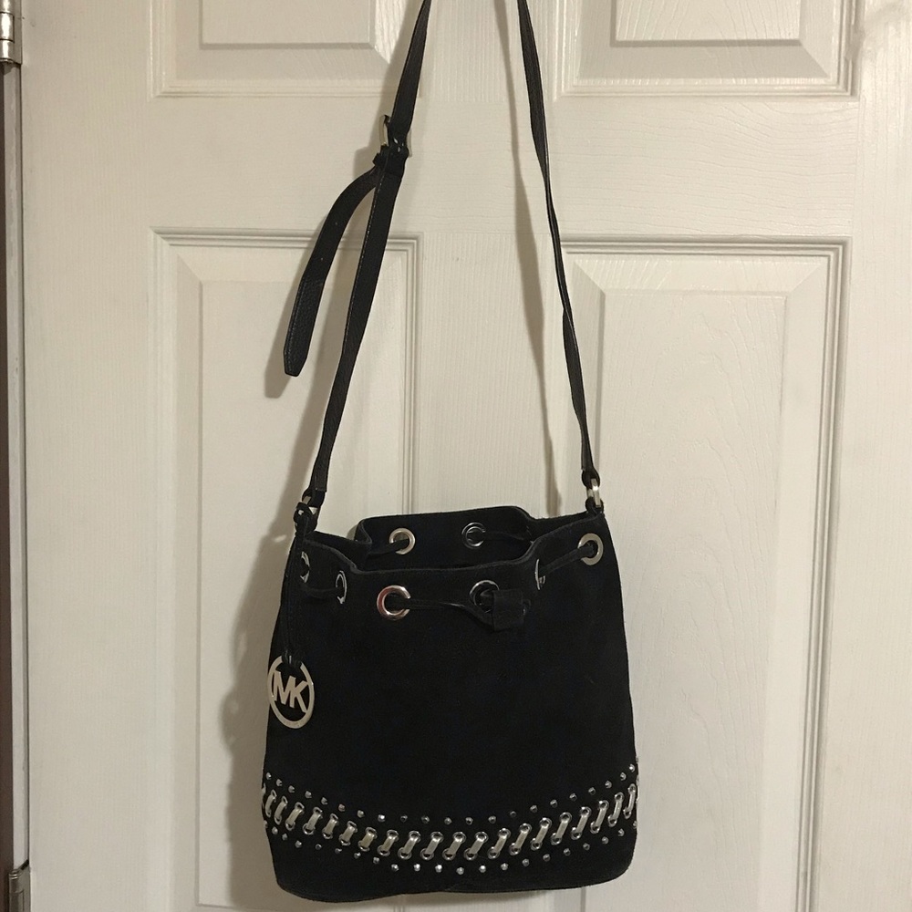 Michael Kors Black suede shoulder bag